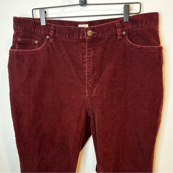 Women’s | L.L. Bean Burgundy Corduroy Bootcut Jeans | Size 20 Petite - Picture 3 of 10